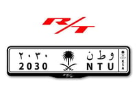 اطار لوحات السيارات شعار دوج ار تي - RT