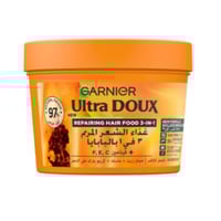 غارنييه - غذاء الشعر المرمم 3 في 1 بالبابايا والأم...