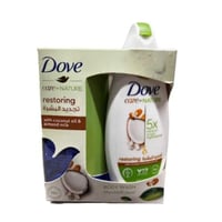 دوف - سائل استحمام بزيت جوز الهند و اللوز 250مل+لي...