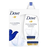 دوف - سائل استحمام يغذي البشرة بعمق 250مل+ليفة- Do...