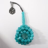 مسباح بكلايت تركواز سماوي بطربزونة فضة