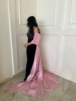 ديما فستان سهرة طويل كريب أسود