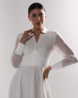 فستان ابيض براند تركي