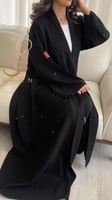 عباية كتان بأزرار