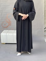 عباية كتان ندئ مربعات