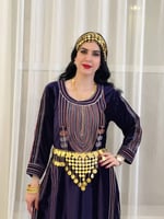 ثوب عسيري بنفسجي مخمل رقم 29