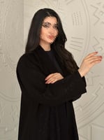 عباية كتان كرستال كلوش-2129