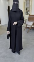 عباية سوداء أنيقة بتطريز هندسي فاخر-444