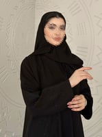 عباية كتان كرستال كلوش-2129