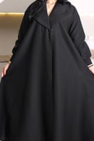 عباية نص كلوش بتدخيله مطاط على الكم