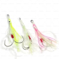 Assist Hooks With Silicone Squid Skirts Lumious Gl...