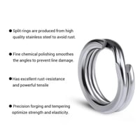 KATYUSHA 20Pcs Heavy Duty Fishing Split Rings سبلت...