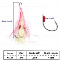 Assist Hooks With Silicone Squid Skirts Lumious Gl...