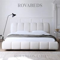 سرير نوم LANA بقماش بوكليه