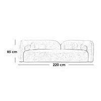 غرفة معيشة خشب سويدي وبوكليه قطعتين - اوف وايت