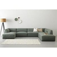 كنبة زاوية 330×180×200×75 سم - أخصر - NASSFUR111