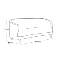 غرفة معيشة خشب سويدي وقماش بوكليه 3 قطع - اوف وايت