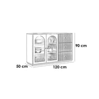 بوفيه خشب 120 ×50 ×90 سم - أبيض