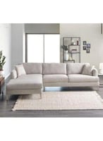 كنبة زاوية مقاس 85×170×80×280 سم - بيج