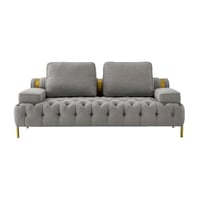 كنبة بمقعدين 69×201×109 سم - رمادي