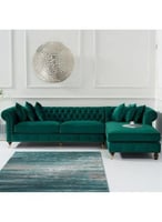 كنبة زاوية بمقاس 250x120x60x95 سم - أخضر