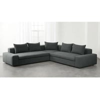 كنبة زاوية 80×300×80×300 سم - رمادي