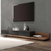 طاولة تلفزيون 40×210×35 سم - أسود وبني