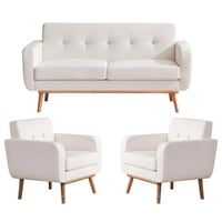 طقم غرفة معيشة ام دي اف تايلاندي و بوليستر 3 قطع -...