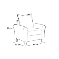 طقم غرفة معيشة ام دي اف تايلاندي و مخمل 3 قطع - رم...