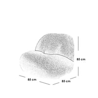 غرفة معيشة خشب سويدي وبوكليه 3 قطع - اوف وايت