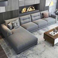 كنبة زاوية 300×170×85×85 سم - رمادي