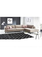 كنبة زاوية بيج - 80x200x85x300 سم