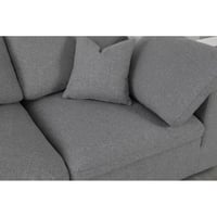 كنبة 4 مقاعد 280×95×85 سم - رمادي