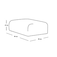 كنبة ركنة خشب طبيعي و كتان - رمادي