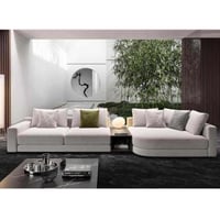 كنبة زاوية كتان وام دي اف تايلاندي - ابيض