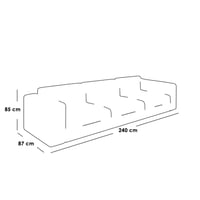 طقم غرفة معيشة قطعتين - رمادي