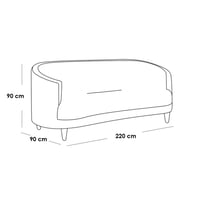 طقم غرفة معيشة بوكليه قطعتين - أبيض