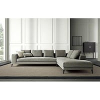 كنبة زاوية خشب سويدي و ام دي اف تايلاندي وكتان رما...