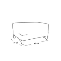 كنبة 3 مقاعد وبوف قطعتين - أسود