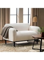 كنبة من البوكليه والخشب السويدي مقعدين بمقاس 160x8...