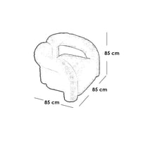 غرفة معيشة خشب سويدي وبوكليه قطعتين - اوف وايت