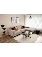 كنبة زاوية مقاس 300x180x90x90 سم - بيج