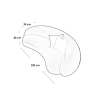 طقم غرفة معيشة 3 قطع شمواه و خشب سويدي - رمادي
