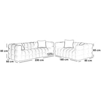 طقم غرفة معيشة ام دي اف تايلاندي و بوكلية قطعتين -...