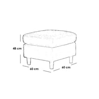 طقم غرفة معيشة ام دي اف تايلاندي و مخمل 3 قطع - رم...