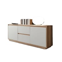 بوفيه خشب ابيض و بيج - 180×45×75 سم