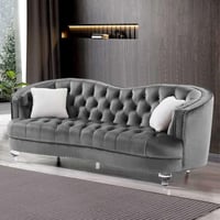 كنبة 4 مقاعد 250×85×93 سم - رمادي