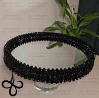 صحن أسود مع ستاند - صغير