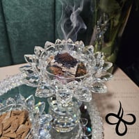 صحن ومبخرة الوردة وحامل للعود