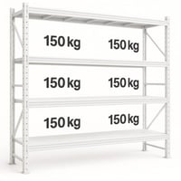 رفوف تخزين ابيض متوسطة 200x200x60 سم